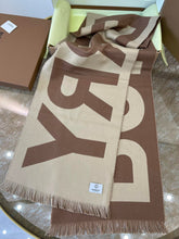 Load image into Gallery viewer, CLTH389 B Logo Wool Jacquard Scarf / 188 x 33cm/74 x 13in