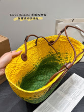 Load image into Gallery viewer, LWE032 Anagram Basket Bag / 11x9.5x6.5inch