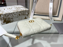 Load image into Gallery viewer, DR345 Dior Caro Compact Zipped Wallet / HIGHEST QUALITY VERSION / 4.5 x 3.5 x 1.5 inches