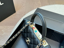 Load image into Gallery viewer, CC957 Flap Bag with Top Handle / 6.6 × 9.8 × 4.7 in