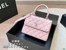 Load image into Gallery viewer, CC957 Flap Bag with Top Handle / 6.6 × 9.8 × 4.7 in