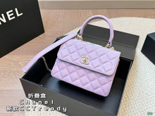 Load image into Gallery viewer, CC957 Flap Bag with Top Handle / 6.6 × 9.8 × 4.7 in