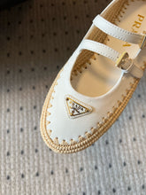 Load image into Gallery viewer, SE1664 Prada Nappa leather and Raffia Ballerinas / Size5-11