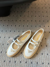 Load image into Gallery viewer, SE1665 Prada Nappa leather and Raffia Ballerinas / Size5-11