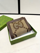 Load image into Gallery viewer, GC623 GG Medium Wallet with Bamboo / 5.1"W x 3.3"H x 0.8"D