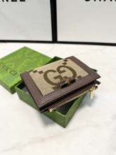 Load image into Gallery viewer, GC623 GG Medium Wallet with Bamboo / 5.1"W x 3.3"H x 0.8"D