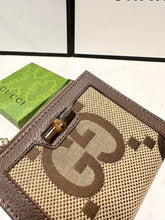 Load image into Gallery viewer, GC623 GG Medium Wallet with Bamboo / 5.1"W x 3.3"H x 0.8"D