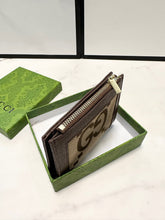 Load image into Gallery viewer, GC623 GG Medium Wallet with Bamboo / 5.1"W x 3.3"H x 0.8"D