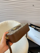 Load image into Gallery viewer, GC601 Gucci Horsebit 1955 Small Shoulder Bag / 7.9"W x 5.1"H x 2.4"D