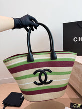 Load image into Gallery viewer, CC1441 Chanel Coco Beach Tote / Woven Multi / 48 x 29 cm