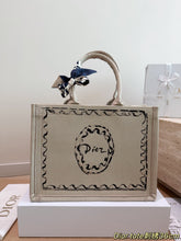 Load image into Gallery viewer, DR619 Dior Book Tote / Original 3D Embossed Oblique Canvas / Medium 35 cm