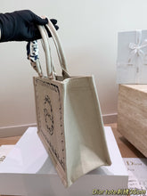Load image into Gallery viewer, DR619 Dior Book Tote / Original 3D Embossed Oblique Canvas / Medium 35 cm