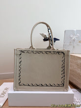 Load image into Gallery viewer, DR619 Dior Book Tote / Original 3D Embossed Oblique Canvas / Medium 35 cm