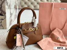 Load image into Gallery viewer, MIU002 Aventure Nappa Leather Top-handle Bag / 6.7x13x4.3inch