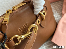 Load image into Gallery viewer, MIU002 Aventure Nappa Leather Top-handle Bag / 6.7x13x4.3inch