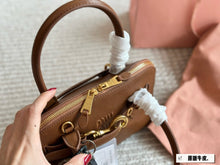 Load image into Gallery viewer, MIU002 Aventure Nappa Leather Top-handle Bag / 6.7x13x4.3inch