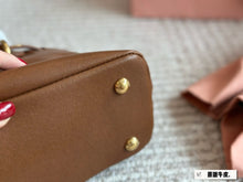 Load image into Gallery viewer, MIU002 Aventure Nappa Leather Top-handle Bag / 6.7x13x4.3inch