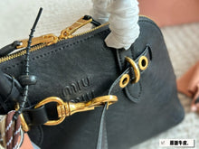 Load image into Gallery viewer, MIU002 Aventure Nappa Leather Top-handle Bag / 6.7x13x4.3inch