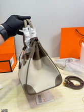 Load image into Gallery viewer, HM193 Hermes Birkin 30 / Canvas & Leather Trim / 30 x 21 cm