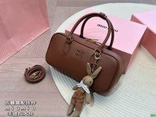 Load image into Gallery viewer, MIU005 Arcadie Suede Leather Bag / 4.7x10.6x3.5inch