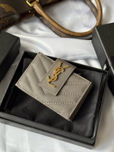 Load image into Gallery viewer, YSK383 CASSANDRE MATELASSÉ Flap Card Cases / HIGHEST QUALITY VERSION / 3.9x2.5x0.8inch