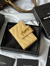 Load image into Gallery viewer, YSK384 CASSANDRE MATELASSÉ Flap Card Cases / HIGHEST QUALITY VERSION / 3.9x2.5x0.8inch