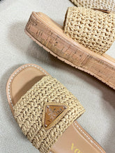 Load image into Gallery viewer, SE1342 PD Crochet Flatform Slides / Size5-10
