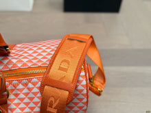 Load image into Gallery viewer, PD368 Medium Prada Symbole Embroidered Fabric Travel Bag / 17.7x10.2x9.1inch