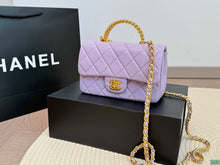 Load image into Gallery viewer, CC973 Mini Flap Bag with Top Handle / 4.7 × 7.8 × 2.3 in