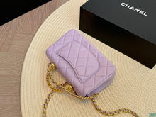 Load image into Gallery viewer, CC973 Mini Flap Bag with Top Handle / 4.7 × 7.8 × 2.3 in