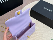 Load image into Gallery viewer, CC973 Mini Flap Bag with Top Handle / 4.7 × 7.8 × 2.3 in