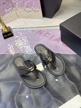 Load image into Gallery viewer, SE1755 CHANEL Double C Logo Camellia Thong Sandals / Size 5-11
