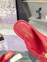 Load image into Gallery viewer, SE1757 CHANEL Double C Logo Camellia Thong Sandals / Size 5-11