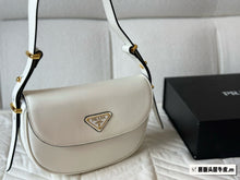 Load image into Gallery viewer, PD287 Prada Arqué Leather Shoulder Bag with Flap / 9x4.7x2.3inch
