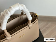 Load image into Gallery viewer, PD288 Prada Buckle Small Leather Handbag with Double Belt / 11x7x4.1inch