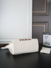 Load image into Gallery viewer, CC1460 CHANEL Canvas Chain Tote & Pouch Set / Large: 37 x 29 cm, Small: 31 x 24 cm