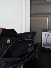 Load image into Gallery viewer, CC1461 CHANEL Vintage Denim Woven Hobo Bag / 38 x 24 cm