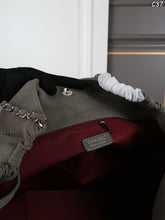 Load image into Gallery viewer, CC1462 CHANEL Suede Drawstring Chain Tote & Pouch Set / 42 x 33 cm