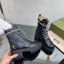 Load image into Gallery viewer, SE1219 Women's GG Matelassé Lace-up Boot / Size5-10