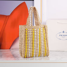 Load image into Gallery viewer, PD338 Raffia Tote Bag / 15x14.2x1.2inch