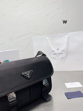 Load image into Gallery viewer, PD258 Re-Nylon and Saffiano Leather Shoulder Bag / 9.4x7.1x3.4inch