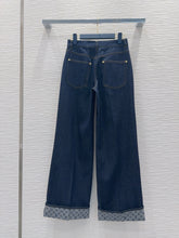 Load image into Gallery viewer, CLTH464 LV Cuffed Hem Flared Jeans