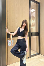 Load image into Gallery viewer, CLTH464 LV Cuffed Hem Flared Jeans