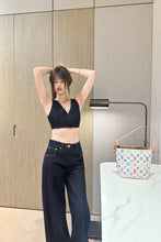 Load image into Gallery viewer, CLTH464 LV Cuffed Hem Flared Jeans