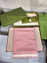 Load image into Gallery viewer, CLTH339 GG Wool Shawl with Web / 70X200cm(27.5x78.7in)