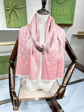 Load image into Gallery viewer, CLTH340 GG Wool Shawl with Web / 70X200cm(27.5x78.7in)