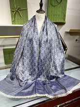 Load image into Gallery viewer, CLTH340 GG Wool Shawl with Web / 70X200cm(27.5x78.7in)