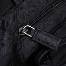 Load image into Gallery viewer, PD357 Large Re-Nylon and Saffiano Leather Tote Bag / 15.7x13.4x6.3inch
