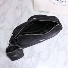 Load image into Gallery viewer, PD363 Prada & Adidas Re-Nylon and Leather Shoulder Bag / 9.8x7.5x2.7inch