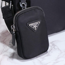 Load image into Gallery viewer, PD363 Prada & Adidas Re-Nylon and Leather Shoulder Bag / 9.8x7.5x2.7inch